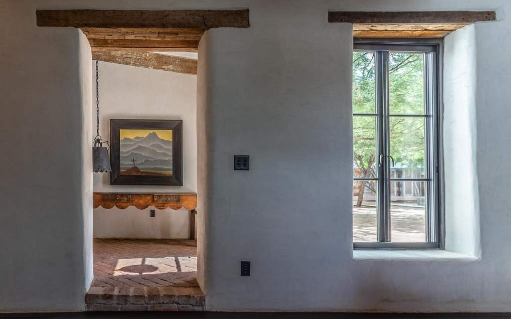 mud adobe home c. 1879 in historic Barrio Viejo, Tucson Arizona