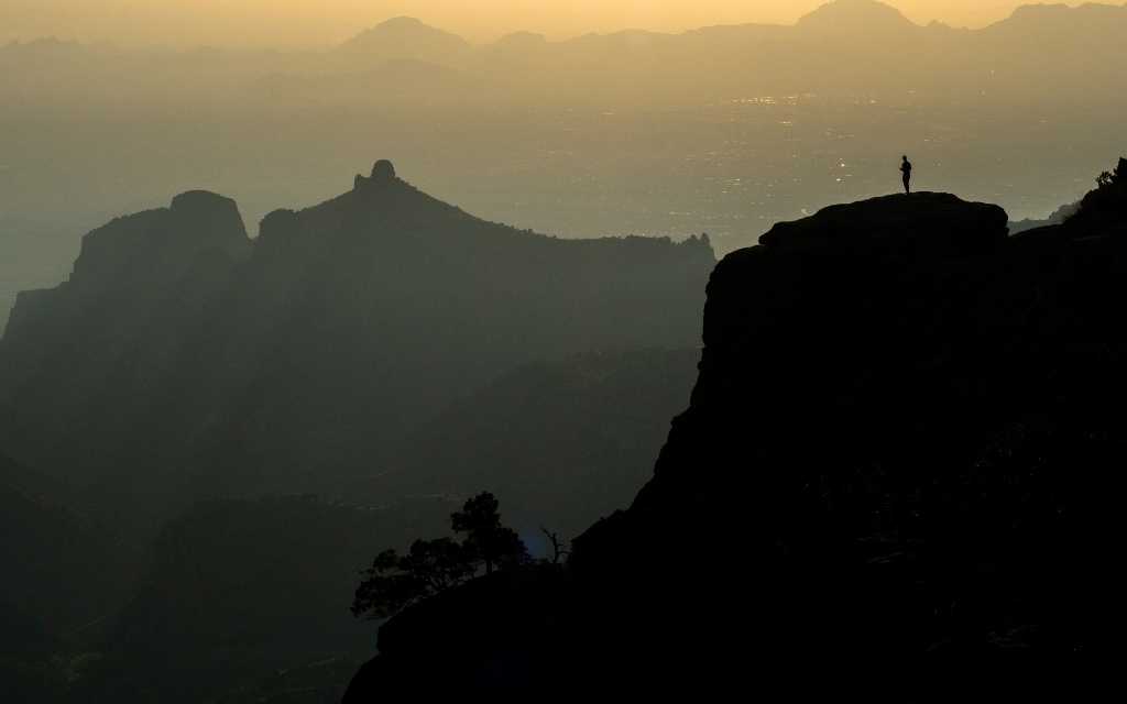 Hiker at Sabino Canyon